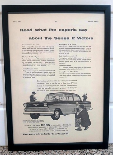 Framed original classic car - original,