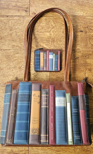Yoshi Bookworm Shoulder Bag Tan AND Matching Purse - Leather  Classic Books 