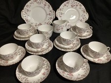 A Vintage Minton Bone China 24 Piece Tea Set Suzanne Pattern