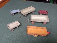  6 x Vintage Dinky (Meccano) Farm Trailers
