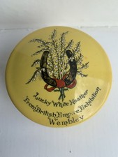 Lucky Heather Horseshoe China Trinket Box British Empire Exhibition Wembley