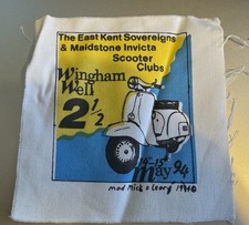 1994 Wingham Well Scooter Rally Patch Vespa Lambretta Not Paddy Smith Rare