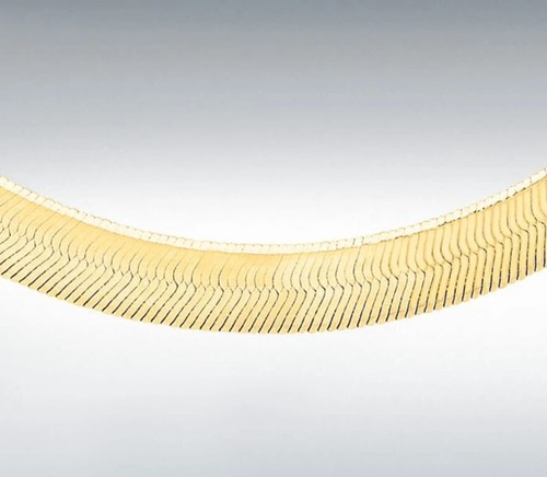 9ct gold herringbone chains - gold,
