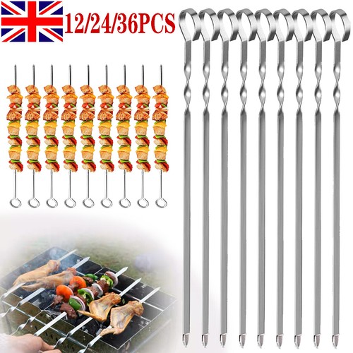 36pc metal bbq skewers - 12-36pc,