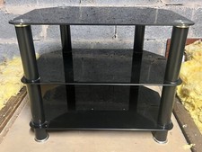 Glass TV Stand - Black