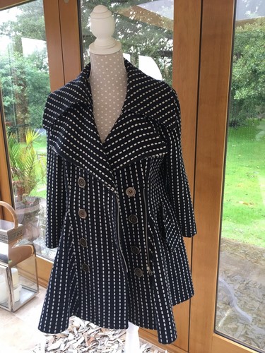 Gharani strok navy coat - navy,
