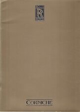 Rolls-Royce Corniche Convertible 1982-1984 UK Market Sales Brochure
