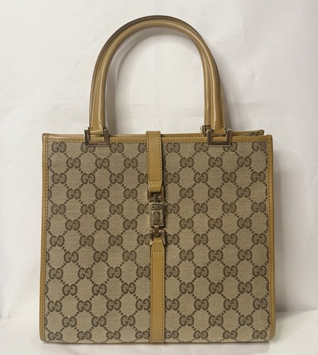 Gucci jackie canvas - gucci, leather