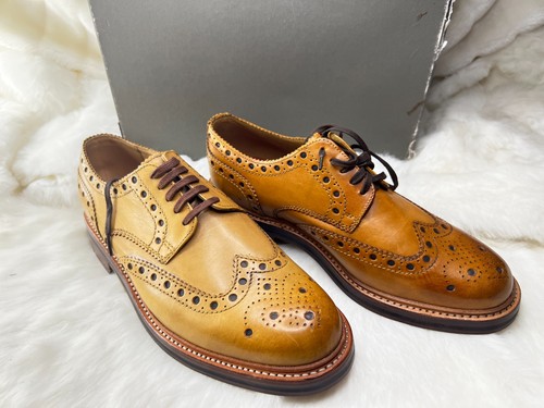Grenson archie brogue tan - tan, calf