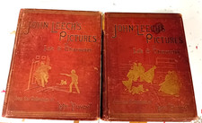 ANTIQUE JOHN LEECH'S PICTURES OF LIFE & CHARACTER MR PUNCH 2 VOLUMES 1880'S