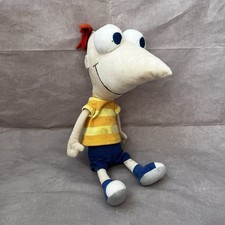 Disney Parks Phineas Plush 10” Phineas and Ferb Stuffed Toy Doll Authentic Rare