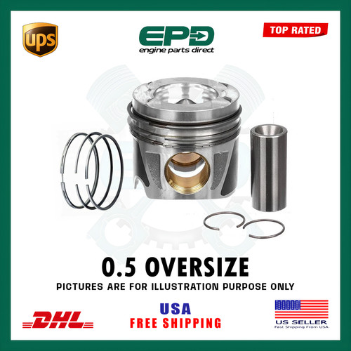 Om651 piston with rings - rings, x1