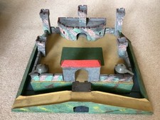 Vintage Toy Castle, with wooden case (25” x 19.5” x 6.5” ). By Triang