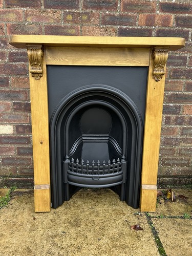 Cast iron insert fireplace - iron,