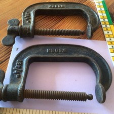 2 Woden 4inch Clamps Vintage