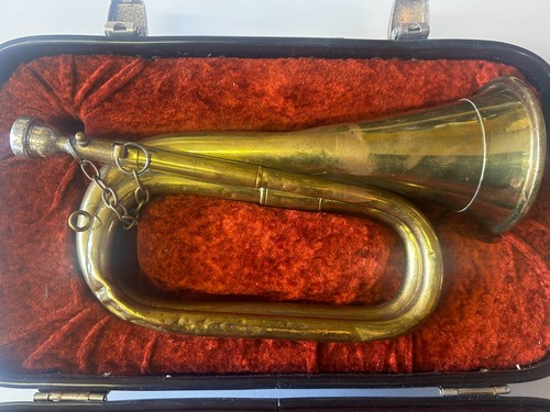 Vintage brass bugle - , in