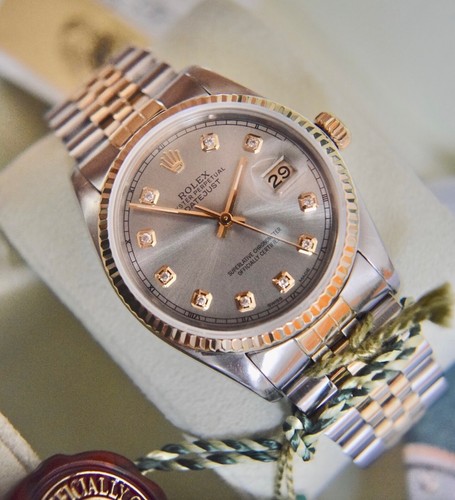 Rolex 18k steel datejust - steel,