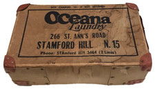 Vintage Oceana Laundry Box St Ann's Road Stamford Hill London 1950s