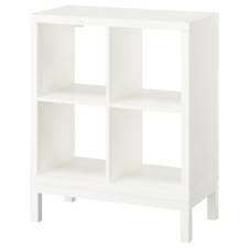 New ikea KALLAX Shelving unit with underframe white/white & White/black 77x94 cm