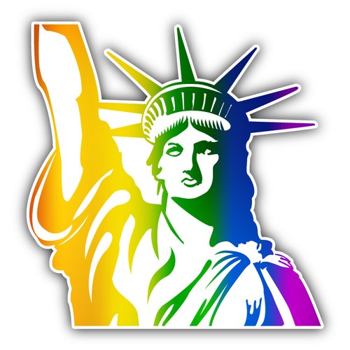 Gay rainbow flag statue - gay,