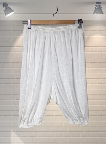 Vintage white silky nylon - white,