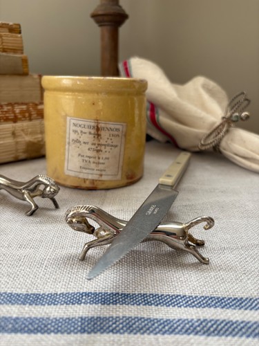 Vintage metal knife - knife, rests
