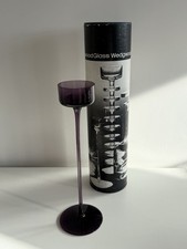 WEDGWOOD Glass SANDRINGHAM Candlestick AMETHYST Ronald Stennett-Willson BOXED