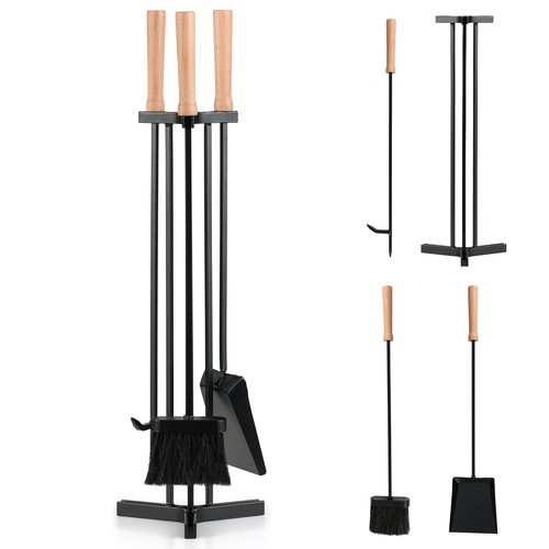 Costway piece fireplace - costway, 4-piece