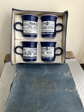 Four Display Mugs Rumney Pottery South Wales Echo Centenary Mugs. 1884-1984