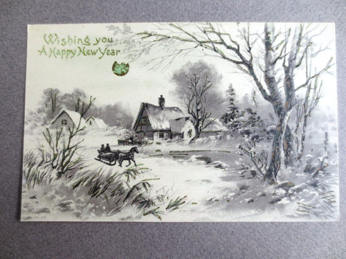Vintage postcard new year - postcard,