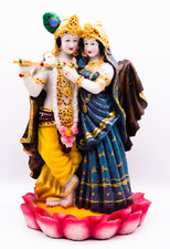 Hindu God Radha Krishna Statue Altar Pooja Indian Murti