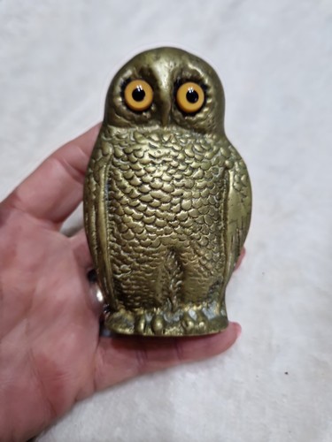 Victorian brass owl - victorian,