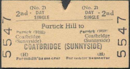 Railway ticket ch3179 partick - railway,