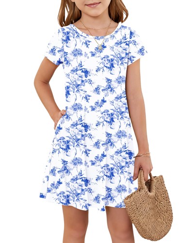 Girls round neck summer - girls,