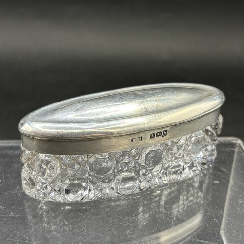 Cut glass vanity - glass, jar