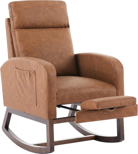 Rocking chair with foot rest - with,