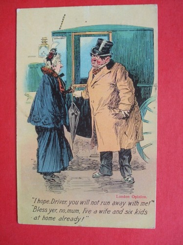 Old comic hansom cab - old,