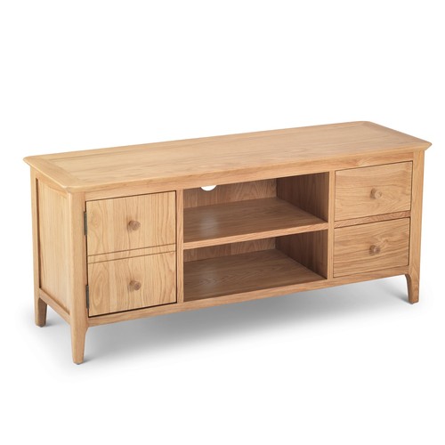 Oak wide screen unit - oak, tv