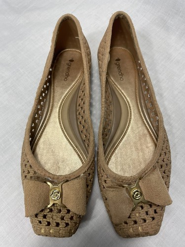 Grendha womens flat shoes gold