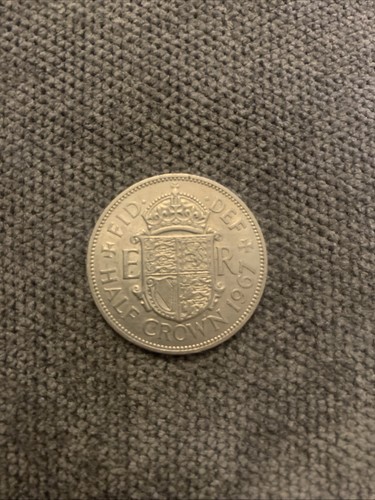 1967 half crown coin - crown,