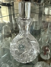 Vintage West German 24% Lead Cut Crystal Perfume Bottle with Cap