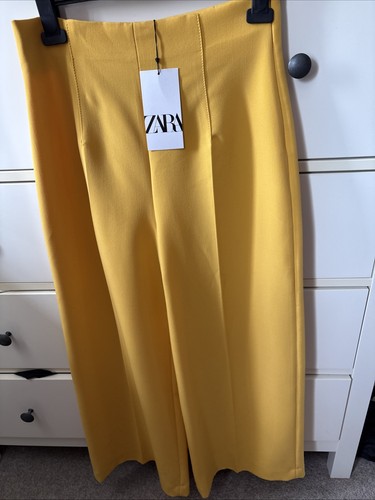 Zara yellow women wide leg - women's,