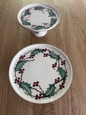 X2 Emma Bridgewater Winterberry Cake Stands