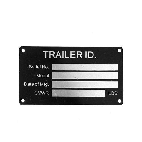 Aluminum trailer plate - aluminum, id