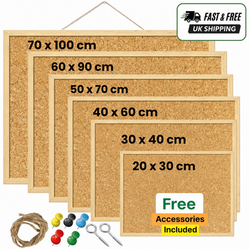 Natural cork pin notice - natural,