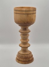 Handcrafted Wooden Goblet with Elegant Base