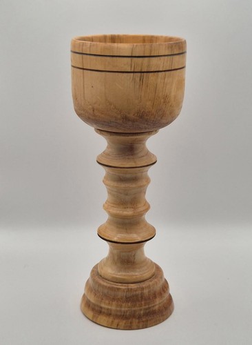 Handcrafted wooden goblet with - handcrafted,