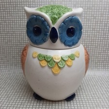 Large Ceramic Owl Cookie Jar