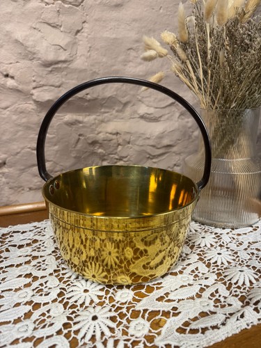 Antique brass jam pan - antique,