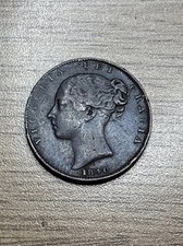 1840 Queen Victoria Farthing Coin